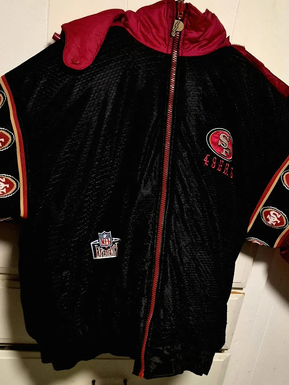 VTG 90s San Francisco 49ers Pro Player Reversible Puffer Jacket Size L NFL